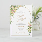 Elegant Wedding Invitation | Modern Romantic Einladung (Stehend Vorderseite)