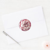 Elegant Wedding invitation Seal rose Runder Aufkleber (Umschlag)