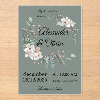 Elegant Wedding Invitation – Simple and Luxurious  Acryleinladungen