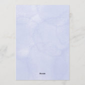 Elegant wedding invitation with blue floral einladung (Rückseite)