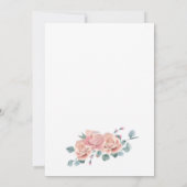 Elegant wedding invitation with  gold frame  einladung (Rückseite)