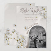 Elegant Wedding Invitation with Silver Glitter Einladung (Vorne/Hinten)