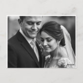 Elegant Wedding Invitations – Timeless Love in Eve Postkarte (Rückseite)