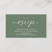 Elegant Wedding Invites RSVP via Phone or Email Begleitkarte (Vorderseite)