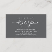 Elegant Wedding Invites RSVP via Phone or Email Begleitkarte (Vorderseite)