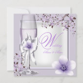 Elegant Wedding Lavender Lila Lilac 6 Einladung (Vorderseite)