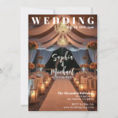 Elegant Wedding Magazine Cover Einladung (Vorderseite)