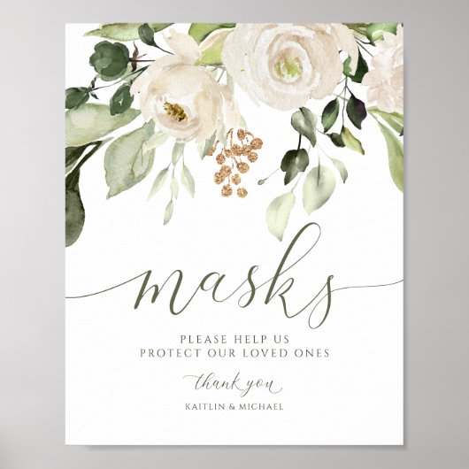 Elegant Wedding Masken Schildkröte Poster (Vorne)