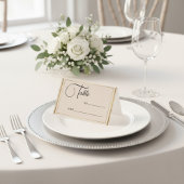 Elegant Wedding Minimalist Gold Frame Table Number