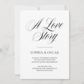Elegant Wedding Minimalist Script Calligraphy Einladung (Vorderseite)