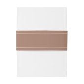Elegant Wedding Modern Monogram Mocha Brown Einladungsbanderole (Rückseitenbeispiel)