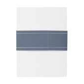 Elegant Wedding Modern Monogram Simple Blue Einladungsbanderole (Rückseitenbeispiel)