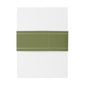 Elegant Wedding Modern Monogram Simple Green Einladungsbanderole (Rückseitenbeispiel)