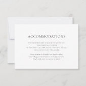 Elegant Wedding Monogram Accommodation Card Dankeskarte (Vorderseite)