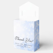 Elegant Wedding Monogram Blue Winter Wonderland Geschenkschachtel (Geöffnet)