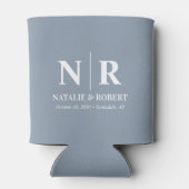 Elegant Wedding Monogram Bride Groom Initials Dosenkühler (Rückseite)