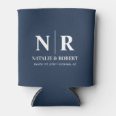 Elegant Wedding Monogram Bride Groom Initials Dosenkühler (Vorderseite)