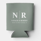 Elegant Wedding Monogram Bride Groom Initials Dosenkühler (Vorderseite)