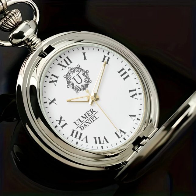 Elegant Wedding Monogram Custom Gift for Couples Armbanduhr (Von Creator hochgeladen)