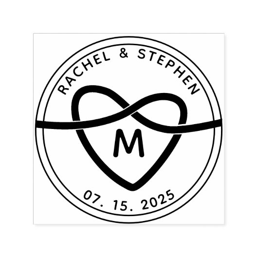 Elegant Wedding Monogram Permastempel (Design)