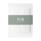 Elegant Wedding Monogram Personalisiert Einladungsbanderole (Vorderseite Beispiel)