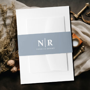 Elegant Wedding Monogram Personalisiert Einladungsbanderole