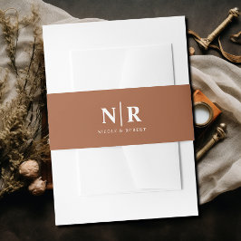 Elegant Wedding Monogram Personalisiert Einladungsbanderole