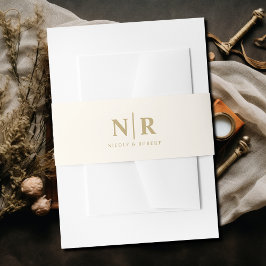 Elegant Wedding Monogram Personalisiert Einladungsbanderole