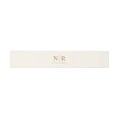 Elegant Wedding Monogram Personalisiert Einladungsbanderole (Flach)