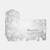 Elegant Wedding Monogram Silver Winter Wonderland Geschenkschachtel (Ungefaltet)