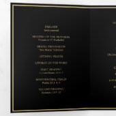 Elegant Wedding Monogram Tri-Fold Wedding Program Dreifach Gefaltete Urlaubskarte (Innen Erste Seite)