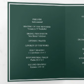 Elegant Wedding Monogram Tri-Fold Wedding Program Dreifach Gefaltete Urlaubskarte (Innen Erste Seite)