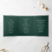 Elegant Wedding Monogram Tri-Fold Wedding Program Dreifach Gefaltete Urlaubskarte (Innenseite)