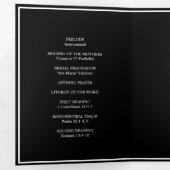 Elegant Wedding Monogram Tri-Fold Wedding Program Dreifach Gefaltete Urlaubskarte (Innen Erste Seite)