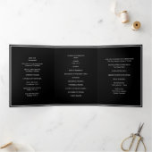 Elegant Wedding Monogram Tri-Fold Wedding Program Dreifach Gefaltete Urlaubskarte (Innenseite)