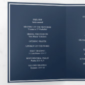 Elegant Wedding Monogram Tri-Fold Wedding Program Dreifach Gefaltete Urlaubskarte (Innen Erste Seite)