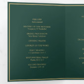 Elegant Wedding Monogram Tri-Fold Wedding Program Dreifach Gefaltete Urlaubskarte (Innen Erste Seite)