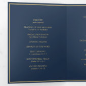 Elegant Wedding Monogram Tri-Fold Wedding Program Dreifach Gefaltete Urlaubskarte (Innen Erste Seite)