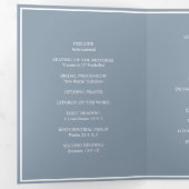 Elegant Wedding Monogram Tri-Fold Wedding Program Dreifach Gefaltete Urlaubskarte (Innen Erste Seite)