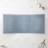 Elegant Wedding Monogram Tri-Fold Wedding Program Dreifach Gefaltete Urlaubskarte (Innenseite)