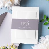 Elegant Wedding Monogram Wedding Lilac Lavender Einladungsbanderole