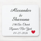 Elegant Wedding Mouse Pad Mousepad (Vorne)