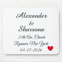 Elegant Wedding Mouse Pad