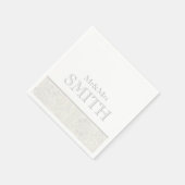 Elegant Wedding Mr. & Mrs. NAME grau weiß Serviette (Ecke)