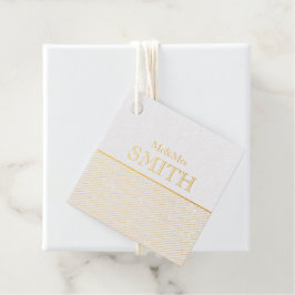 Elegant Wedding Mr. & Mrs. Personalisiert Name Chi Geschenkanhänger