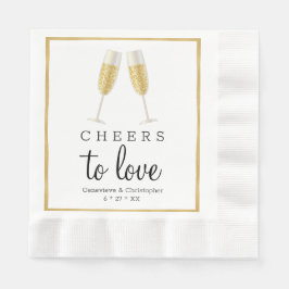 Elegant Wedding Napkin | Goldlasten für Liebe Serviette