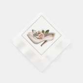 Elegant Wedding Napkins mit Hochzeitsschuh Serviette (Ecke)