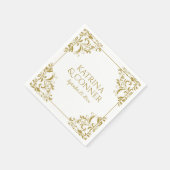 Elegant Wedding Napkins | Nadine (Gold) 2 Serviette (Ecke)