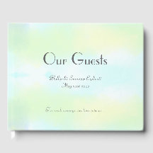 Elegant Wedding Newlyweds Yellow Blue Watercolor