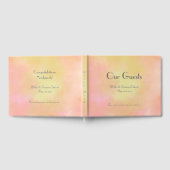 Elegant Wedding Newlyweds Yellow Pink Wassercolor Gästebuch (Voll)
